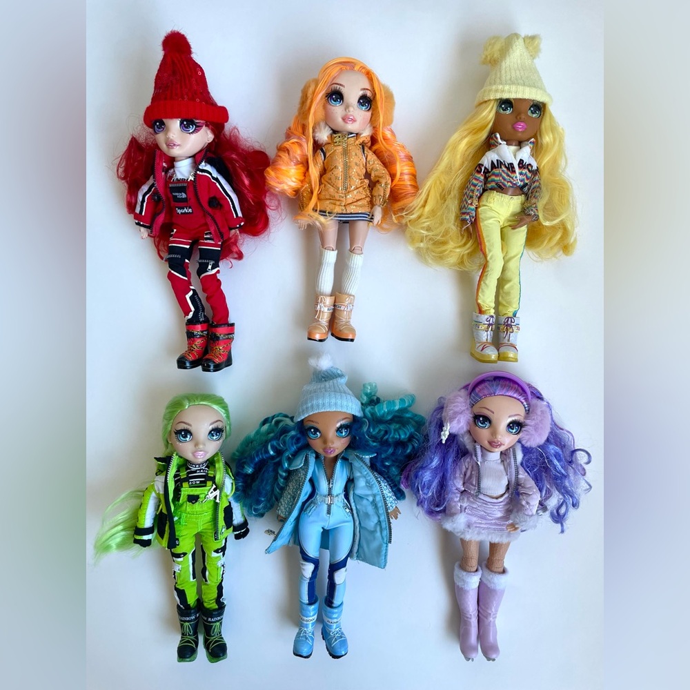 Rainbow High Winter Break Dolls, Lot of 6 MGA Entertainment, Complete Bundle EUC